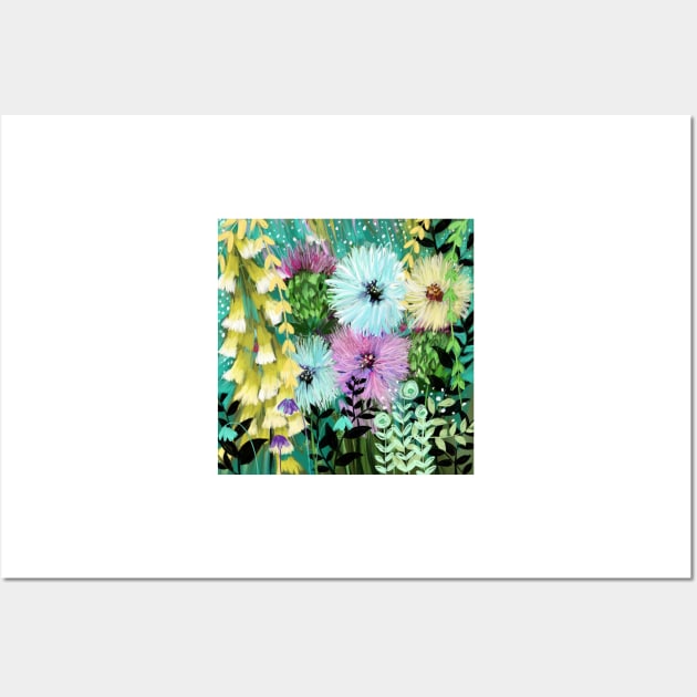 Candy Floral Forest Meadow Wall Art by Hyssopartz